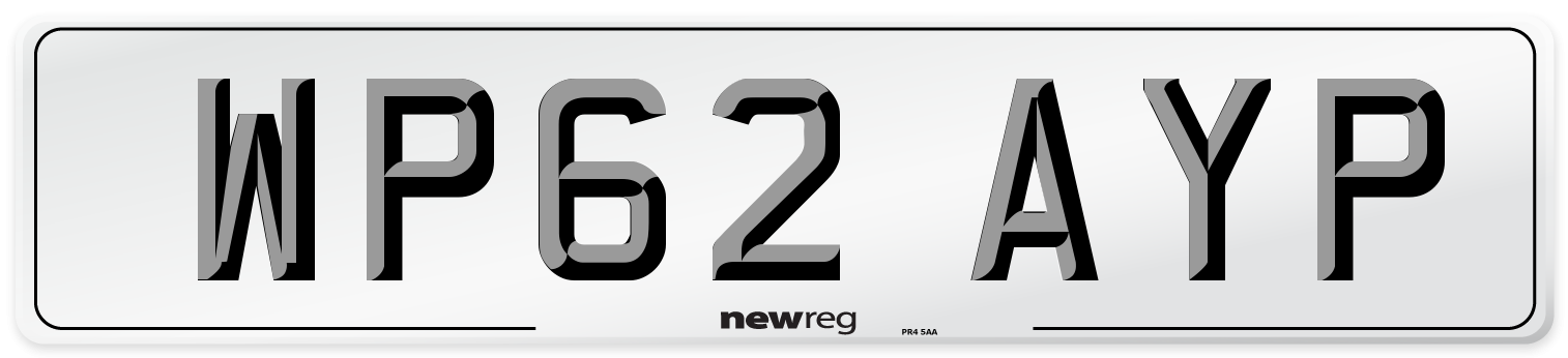 WP62 AYP Number Plate from New Reg
